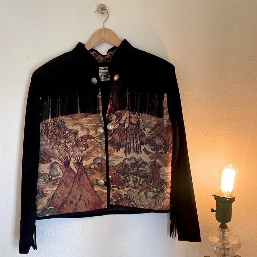 Vintage Native Components Handmade Suede Jacket New Condition